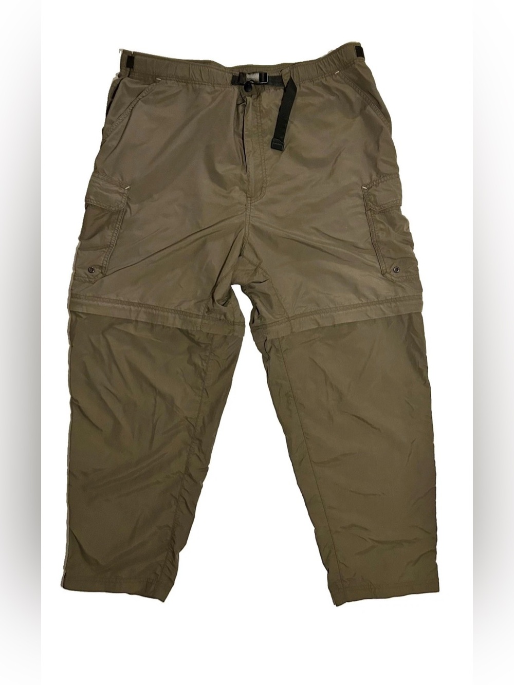 REI Men’s XL 40 Convertible Zip-Off Cargo Hiking Pants Olive Green Nylon UPF 50+